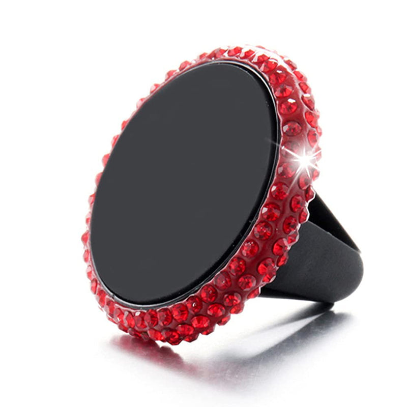 [Australia - AusPower] - Bling Car Magnetic Phone Mount, Sparkly and Super Suction Phone Holder for Car, Mini Crystal Universal Air Vent Magnetic Car Stand Phone Holder, Car Accessories for Women and Girl (Red) Red 