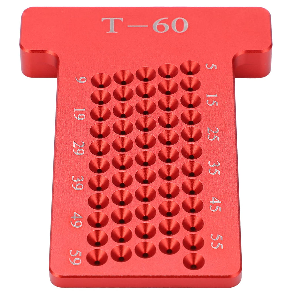 [Australia - AusPower] - T-60 Aluminium Alloy T-Square Hole Measuring Ruler Precision Marking Woodworking Scriber Positioning Measuring Ruler for DIY, Engineer, Carpentry Measuring Tools Square 