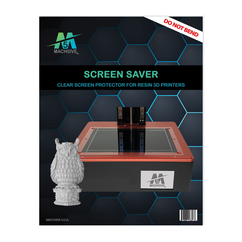 [Australia - AusPower] - Mach5ive Screen Saver- Clear Screen Protector for Resin 3D Printers - Universal Protection from Resin Spill, Internal, LCD Screen - Resin Resistant - Portable Protection - 2 Pack (Clear, Elegoo Saturn & Saturn S) Saturn & Saturn S (2-Pack) 