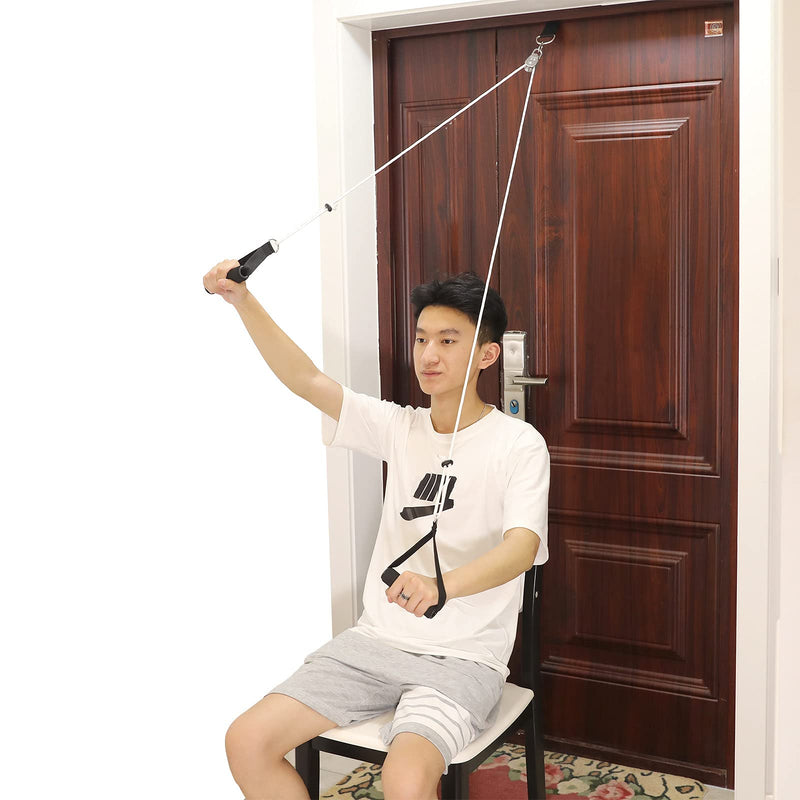 [Australia - AusPower] - Fanwer Shoulder Pulley, Over the Door Pulley System for Shoulder Rehab, Shoulder Exercise Pulley for Physical Therapy, Assisting Rotator Cuff Recovery, Increase Flexibility Stretching, Range of Motion 