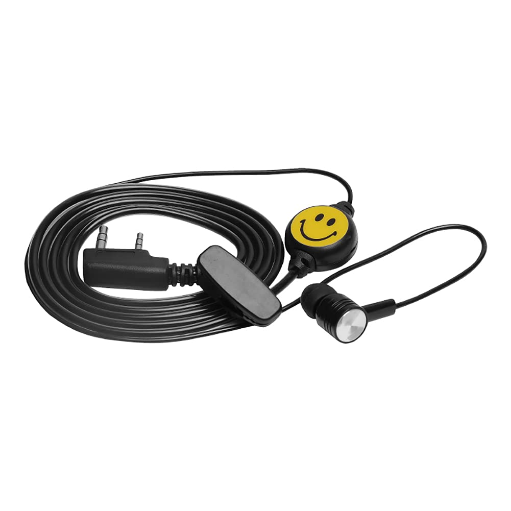 [Australia - AusPower] - LSENG Walkie Talkies Earpiece with Mic Detachable G-Shaped Earhook Two Way Radio Headset 2 Pin PTT for Baofeng UV-5R AR-5 BF-888S 1 Pack 