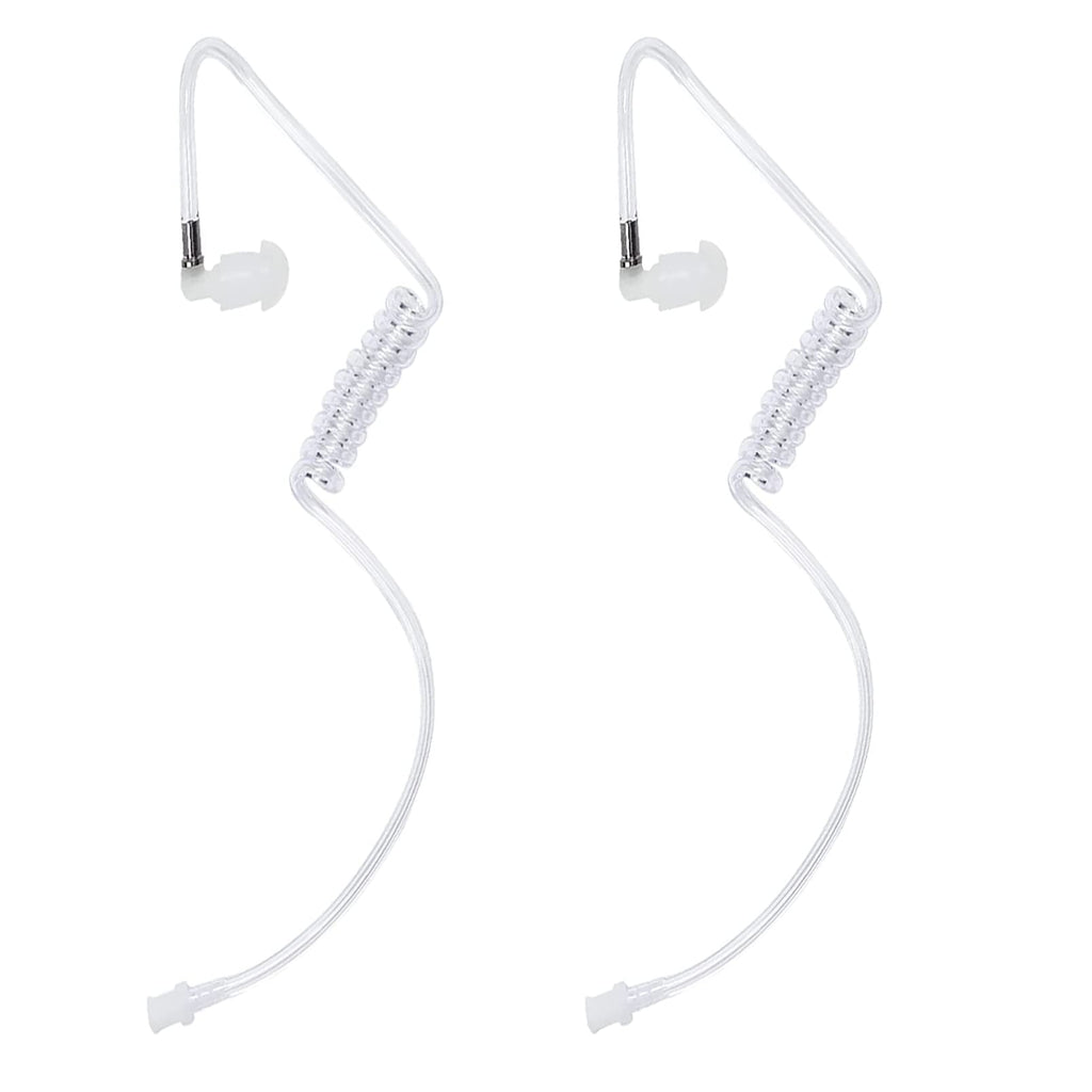 [Australia - AusPower] - Yolipar Transparent Acoustic Tube Replacement with Pair Medium fin for Two Way Radio Walkie Talkie earpiece Headset 