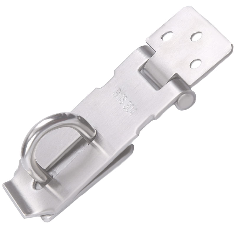 [Australia - AusPower] - Safety Door Hasp Padlock Latch Lock,SUS 304 Polished Brushed Surface,Hasp Lock Latch(3"/80cm) Thicken HaspLock Suitable for Doors,Sheds,Closets,Lockers(3"Hasp-Silver) 3"(Hasp Silver) 
