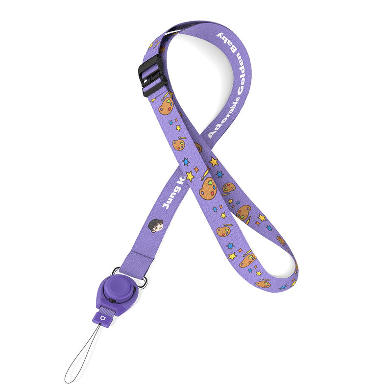 [Australia - AusPower] - iFace TinyTAN inspired by BTS Cute Character Quick Release Lanyard Neck Strap for ID, Wallet, Smartphone, Camera, etc. (Jung Kook) Jung Kook 