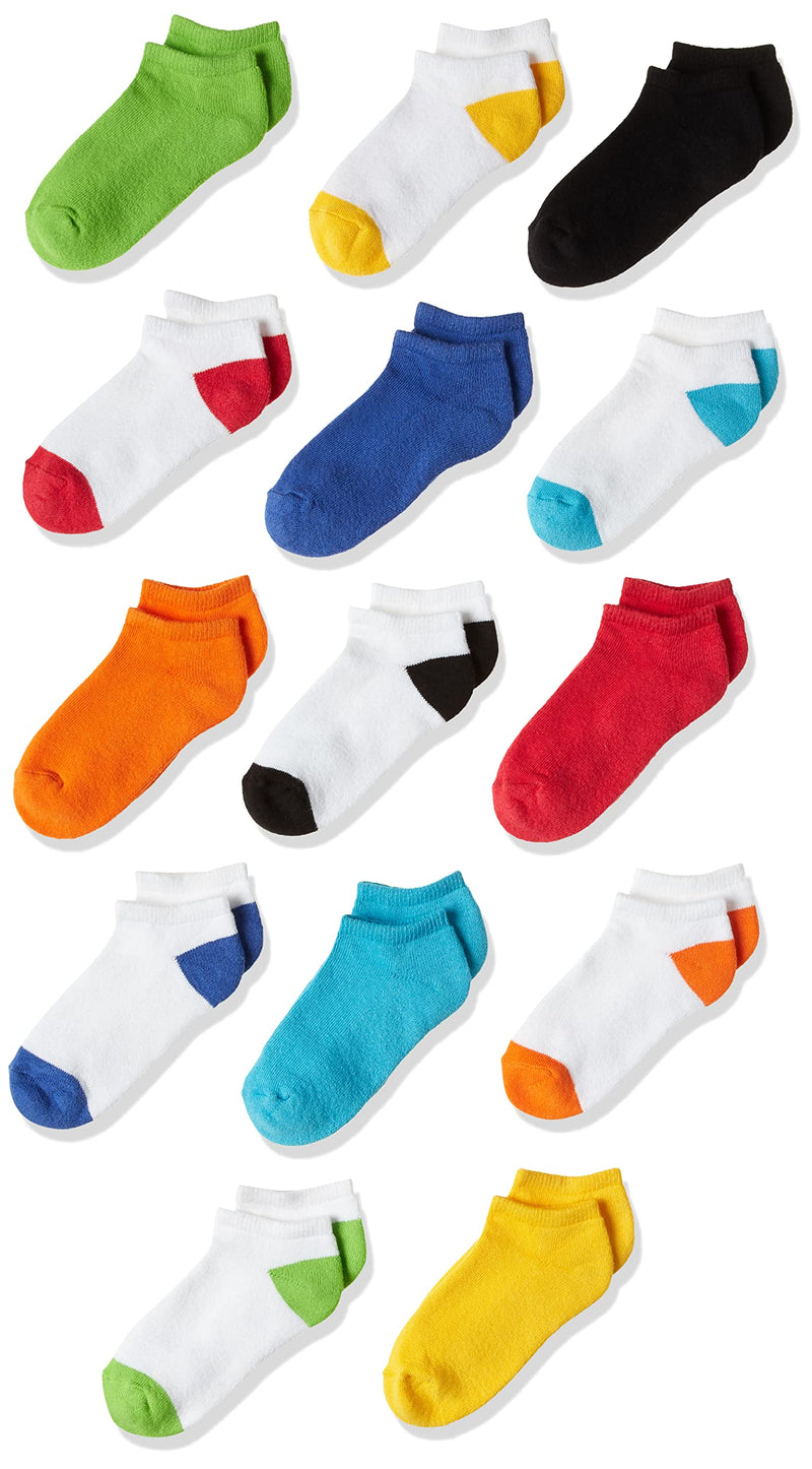 [Australia - AusPower] - Amazon Essentials Unisex Kids and Toddlers' Cotton Low Cut Sock, Pack of 14 2-3T Multi Color 