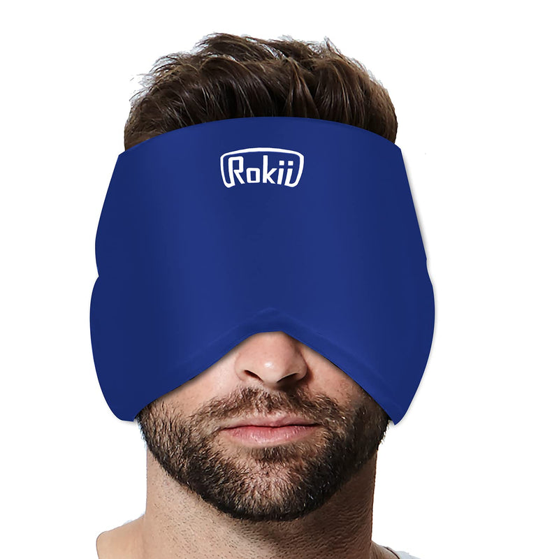 [Australia - AusPower] - Rokii Gel Headache Relief Hat, Migraine and Headache Relief Cap, Chronic Migraine, Tension Headache, Cluster Headache (Blue) Blue 