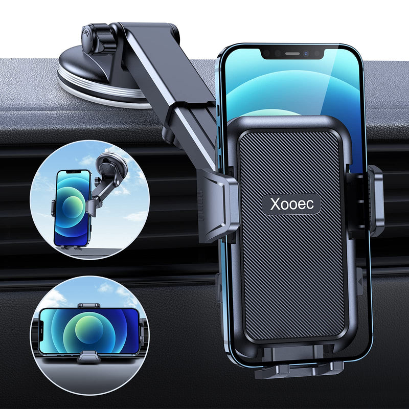[Australia - AusPower] - Xooec Car Phone Holder Mount [Durable & Super Suction] Cell Phone Mount for Car Dashboard Air Vent Windshield Universal 360 Hands Free Stand for iPhone 13 12 11 Pro Max Samsung Galaxy Note S21 Ultra 