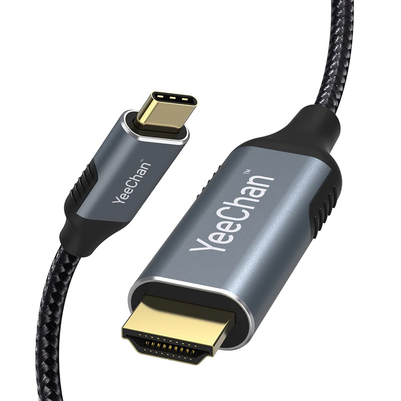 [Australia - AusPower] - YeeChan USB C to HDMI Cable 15ft (4K@60Hz), USB Type C (Thunderbolt 3) to HDMI Cable Compatible for MacBook Pro 2020, iPad Pro 2020, Samsung Galaxy S20/ S10, Dell XPS 13/15 15ft/4.5M 