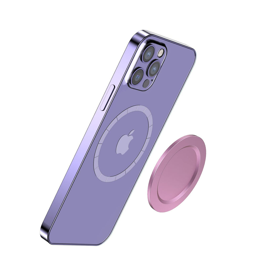 [Australia - AusPower] - TechMatte MagGrip Compatible with iPhone 12 and iPhone 13 Mag-Safe Base (Detachable and Wireless Charging Compatible), Intended for P-Socket/Phone Ring Holder-Pink 