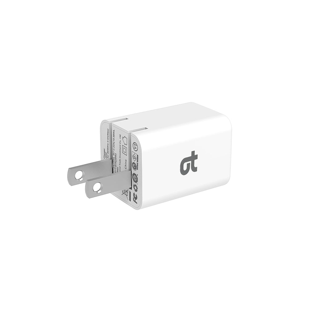 [Australia - AusPower] - 20W Foldable PD Charger Plug Type-C to Type-C Single Port Charging Portable Durable Wall Compact Power Adapter for iPhone 13/13 mini/13 Pro/13 Pro Max/11/12,iPad,Galaxy,Android Phones,White 