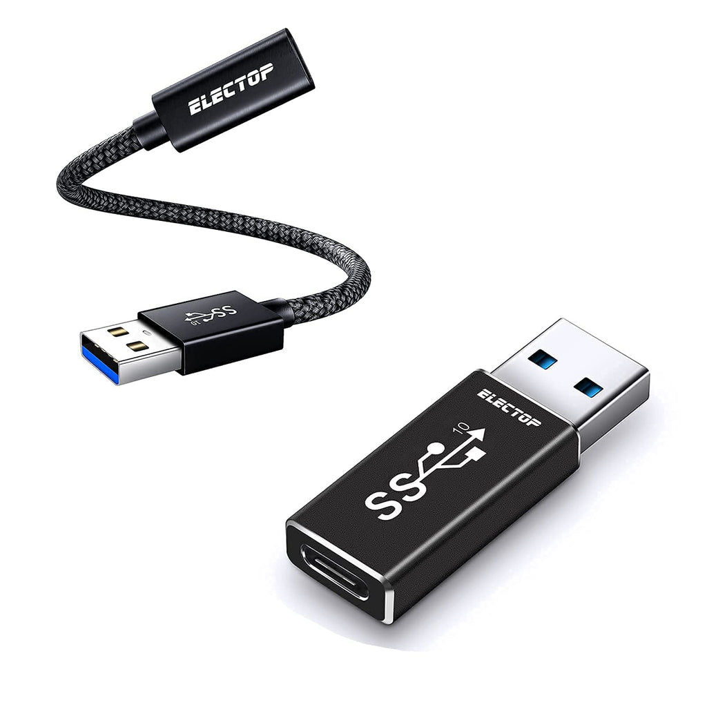[Australia - AusPower] - USB 3.1 GEN 2 Male to Type-C Female Adapter, Support 10Gbps Charging & Data Transfer, USB A to USB C 3.1 Converter 