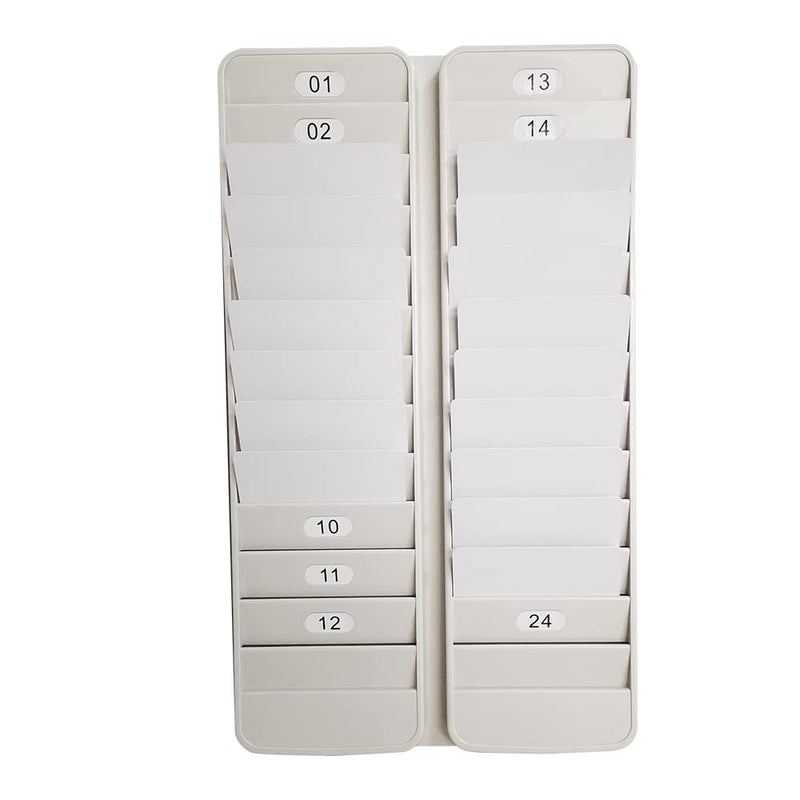 [Australia - AusPower] - JMIUHACOU Card Rack,Keeps Swipe Cards, Badges, id's and Other Items neatly Organized,Includes self-Adhesive Number Labels (24slot) 