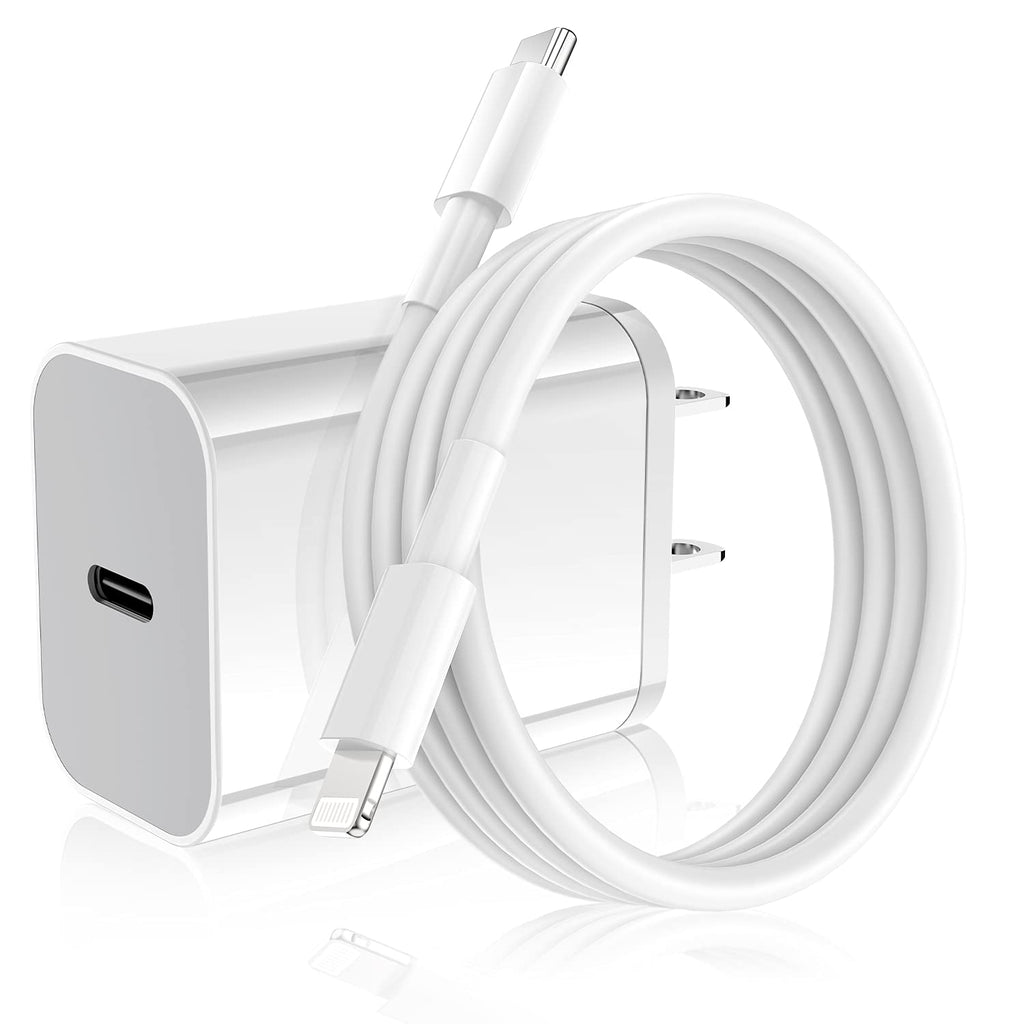 [Australia - AusPower] - iPhone 13 Charger Block, [Apple MFi Certified] 20W Fast Wall Charger Plug with 6ft USB C to Lightning Cable, USB Type C Power Adapter for Apple iPhone 13/13 Pro/12/12 Mini/12 Pro/12 Pro Max/11,iPad 