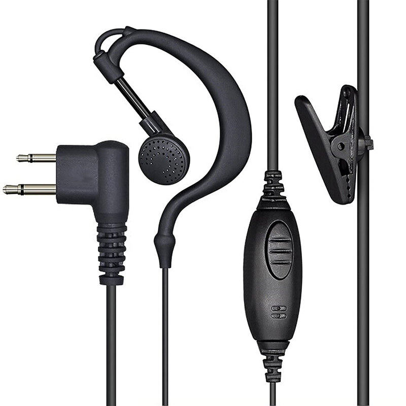 [Australia - AusPower] - kicmatdm walkie Talkie earpiece with mic Compatible with Most of The 3.5mm Two-Hole Interface radios Such as Baofeng, Kenwood, Haitu, Clixun, Weiwei, Xuhui, etc.Black 