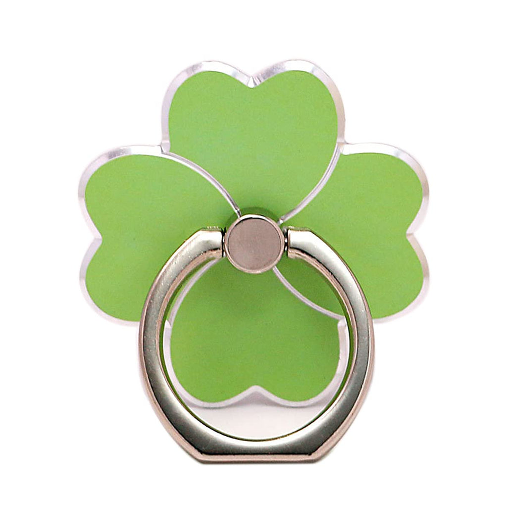 [Australia - AusPower] - Lucky Cell Phone Ring Holder Stand, Four Leaf Clover Metal Phone Grip Finger Ring Kickstand for Magnetic Car Mount Compatible Various Mobile Phones or Phone case 