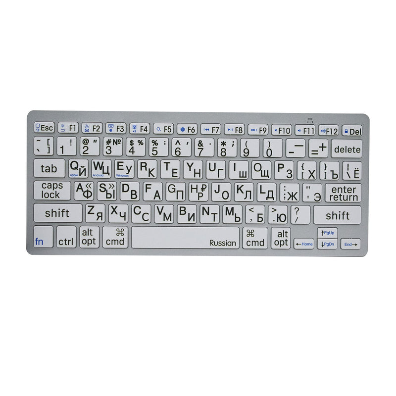 [Australia - AusPower] - Russsian Large Print Computer Wireless Keyboard with Oversized Print Letters for Low Vision Individuals 