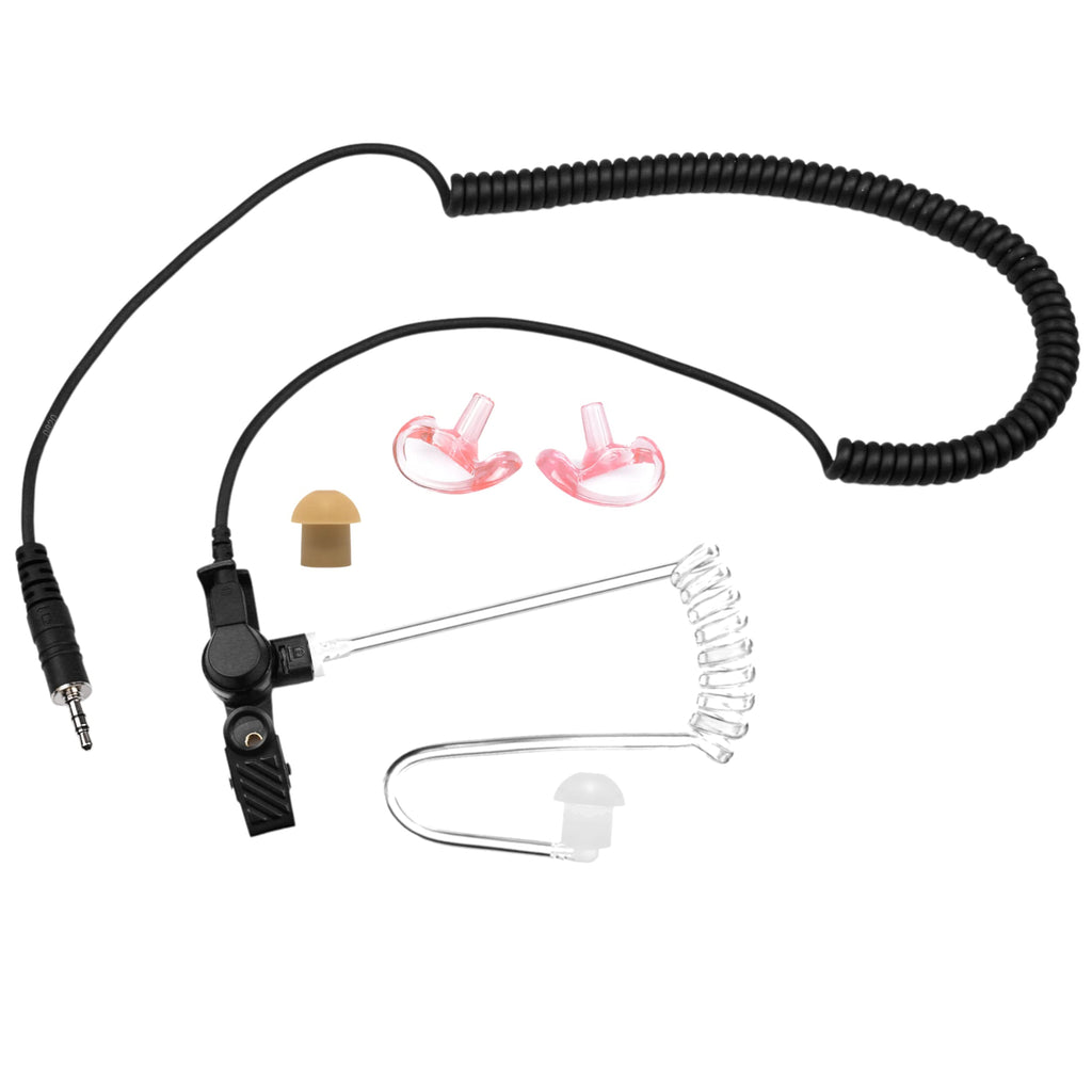 [Australia - AusPower] - Sheepdog Threaded 3.5mm Listen Only Earpiece with Coiled Cable, Compatible with Motorola Audio Adapters and Shoulder Speaker Microphones 