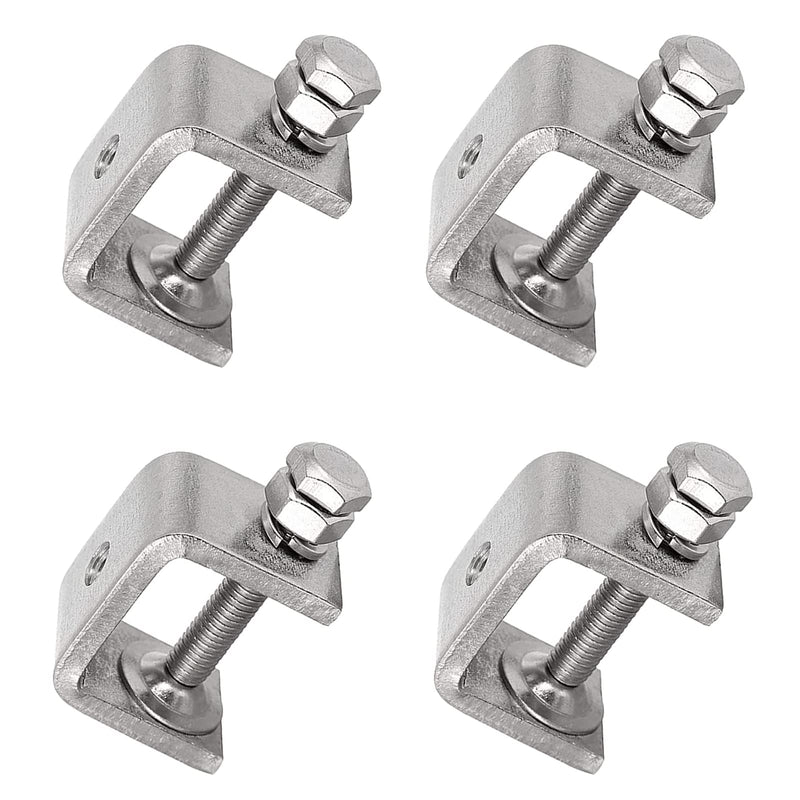 [Australia - AusPower] - Kyien 4Pieces 304 Stainless Steel C-Clamp Heavy Duty C-clamp Woodworking Welding Building Household Tiger Clamp G-Clamp 