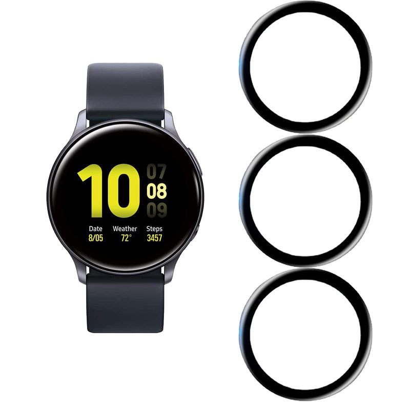 [Australia - AusPower] - Aleecyn (3 Pack)Compatible for Sunsamg Galaxy Watch Active 2 40mm Screen Protector, 3D Anti-Scratch,HD Clear Bubble Free Anti-scratch, 9H Hardness, Tempered Glass Screen Protector 