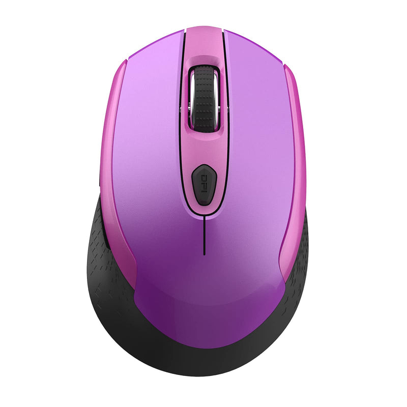 [Australia - AusPower] - RaceGT Wireless Computer Mouse, 2.4G Silent Cordless Mouse for Laptop, Mouse with 6 Buttons and 3 Adjustable DPI for Laptop, Deskbtop, MacBook , PC (Purple) purple 