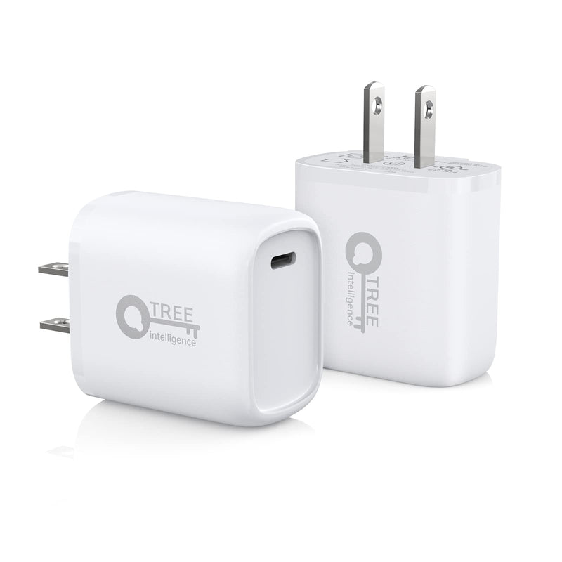 [Australia - AusPower] - iPhone 13 12 Fast Wall Charger,QTREE 20W USB C Wall Charger 2Pack PD 3.0 Charging Block Power Adapter Compatible with iPhone 13 Pro/13 Pro Max/12 Pro Max/11,iPad,Google Pixel,Samsung,Wireless Charger 