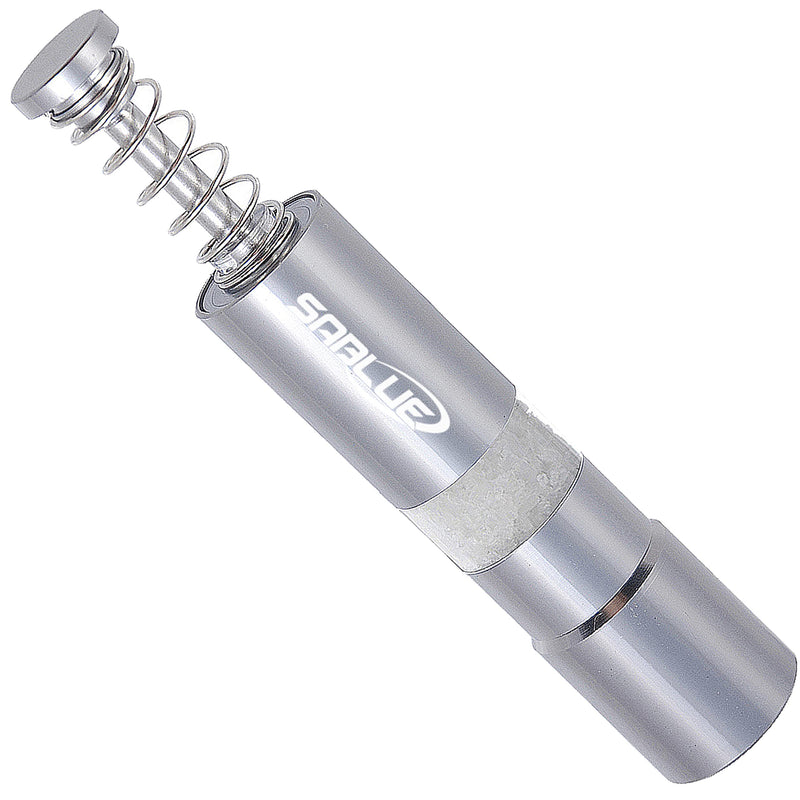 [Australia - AusPower] - SABLUE Salt And Pepper Thumb Push Button Metal Grinder Set Or Singles, Grind Travel Gadgets, Spice Grinder, for Black Pepper, Sea Salt and Himalayan Salt (Silver) Thumb Push Button Grinder 3. Silver 