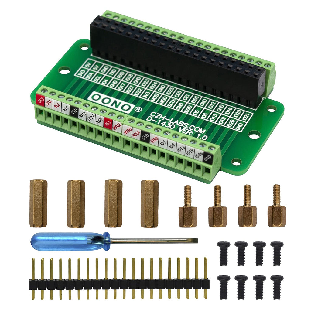 [Australia - AusPower] - Ultra-Small RPi Zero Terminal Block Breakout Board Module, for Raspberry Pi Zero-W 