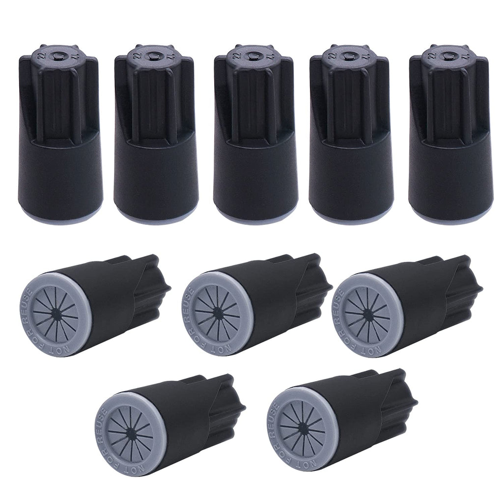 [Australia - AusPower] - mankk 10Pcs Waterproof Weatherproof Electrical Wire Connectors Portable Wire Grease Cap Outdoor Electrical Nuts Caps Insulated Seal Outdoor Connector 22AWG-12AWG M-005-BK 