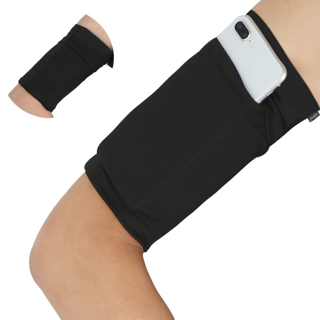[Australia - AusPower] - XSmall Cell Phone Fitness/Workouts/Gym/Exercise/Working Out/Training/Marathon Running/Walking/Skating/Riding/Cycling/Gardening Armband Wristband Band Pouch Sleeve Belt for Women Men Thin Arm - Black XSmall: Armband Circumference 8.0 in Black - XSmall 
