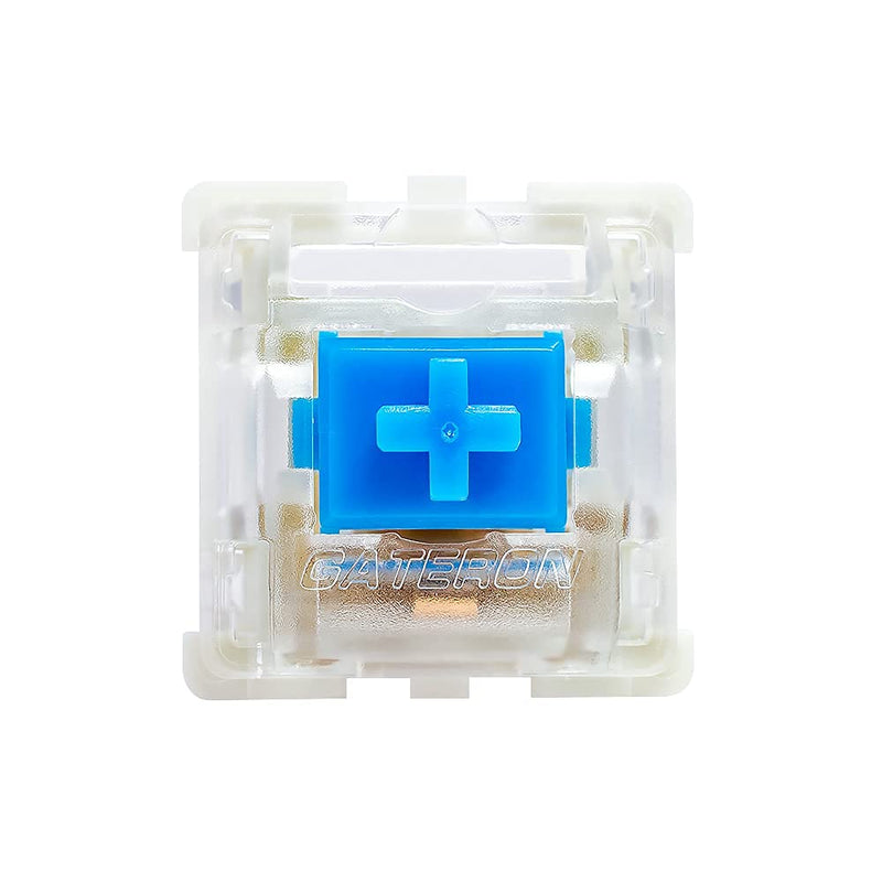 [Australia - AusPower] - 66 Pieces Gateron KS-9 Blue Switches for Mechanical Keyboards, 3-pin White-Shell Supporting SMD RGB Light 