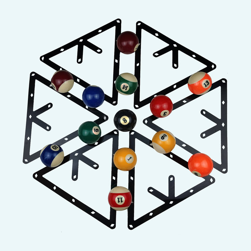 [Australia - AusPower] - WALIKEN Triangle Rack Pool Table Ball Holder Positioning Rack Billiard Accessory Magic Ball Rack Holder Sheet Billiards Triangle Cue Accessories 