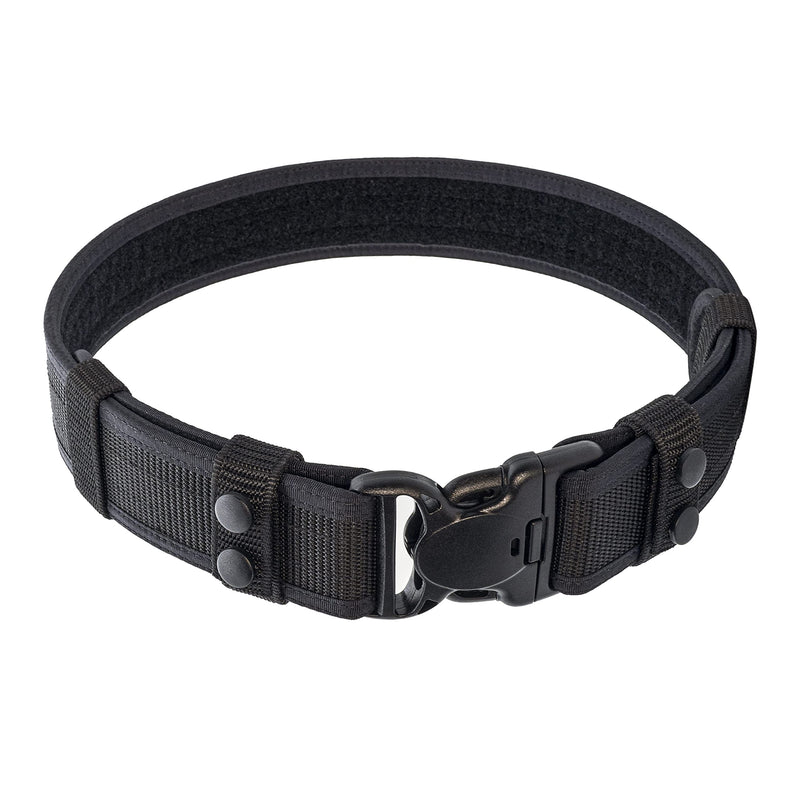 [Australia - AusPower] - Dotacty Duty Belt Police Law Enforcement Security Correctional Officer Belts Black(2 Inch Width) Small 