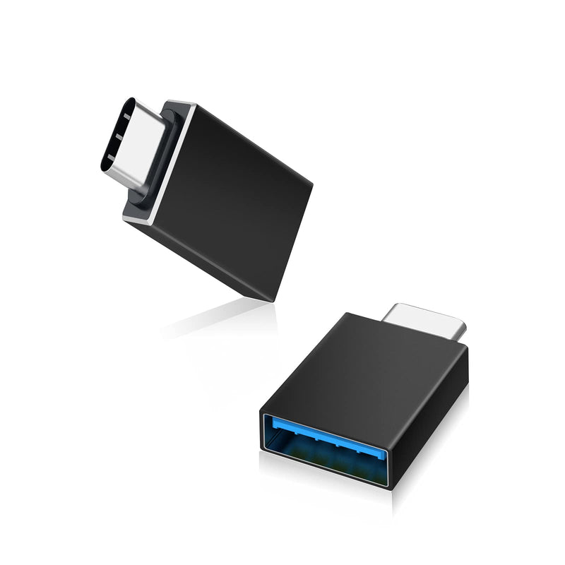 [Australia - AusPower] - USB C to USB Adapter (2 Pack) USB C Male to USB 3.1 Female Adapter High-Speed Data Transfer Compatible with iMac 2021 iPad Pro,MacBook Air 2020,iPad Pro 2020 and More Type-C Devices black 