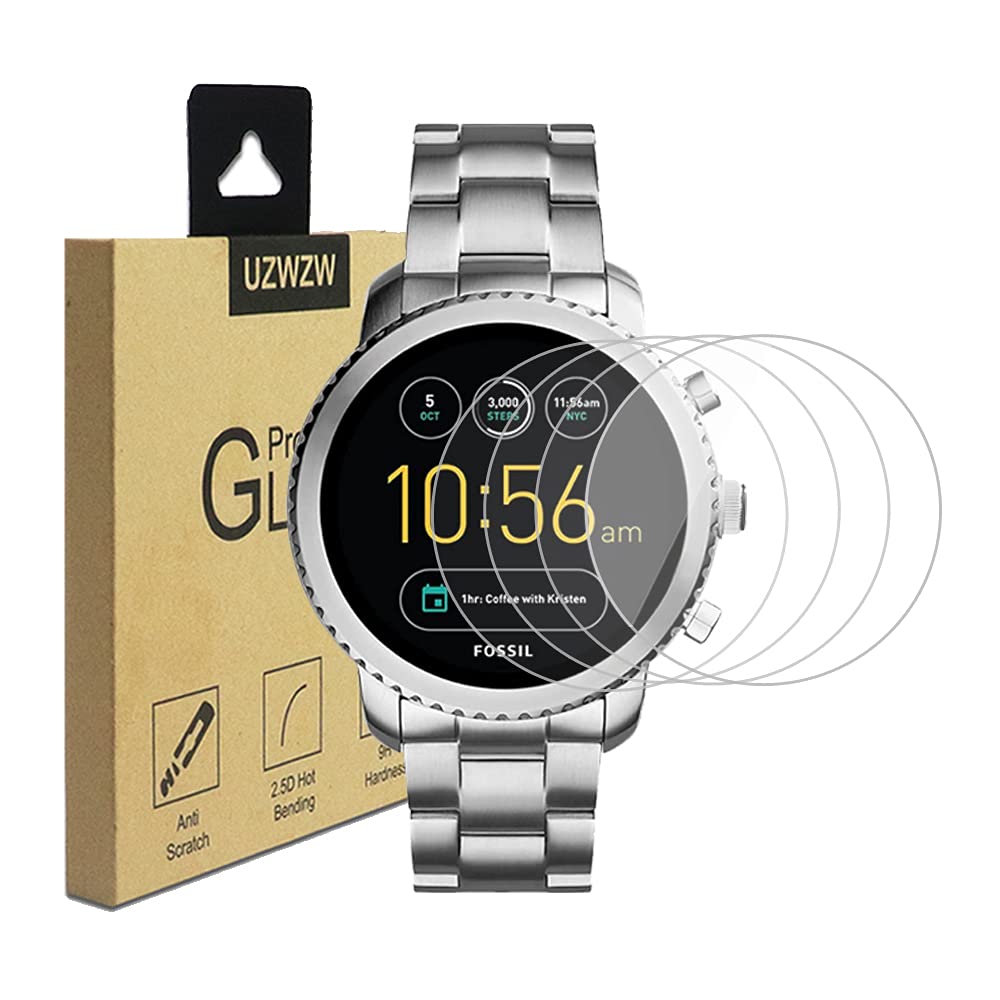[Australia - AusPower] - (4 Pack) For Fossil Q Explorist Gen 3 Smartwatch Tempered Glass Screen Protector, HD Clear, Anti Scratch, Bubble Free, 9H Hardness, Case Friendly. 