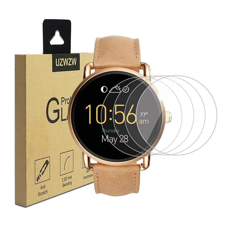 [Australia - AusPower] - (4 Pack) For Fossil Q Wander Gen 2 Smartwatch Tempered Glass Screen Protector, HD Clear, Anti Scratch, Bubble Free, 9H Hardness, Case Friendly. 