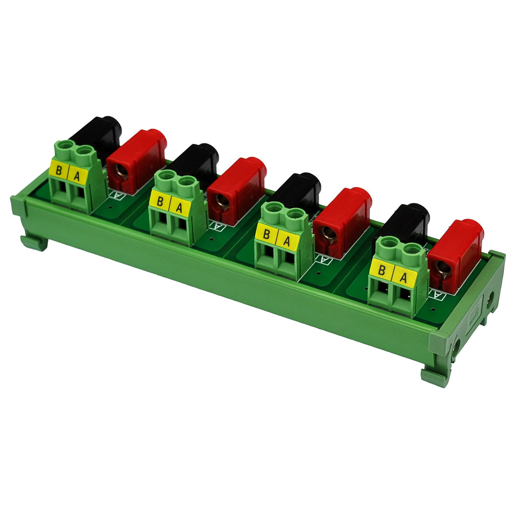 [Australia - AusPower] - Banana Jack Breakout Board Module (4x2 Positions, DIN Rail Mount) 4x2 Positions 
