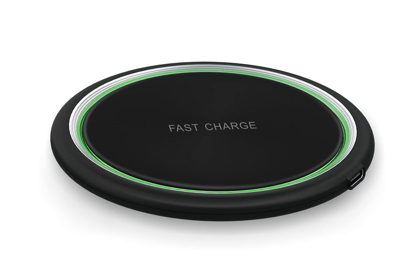 [Australia - AusPower] - 15W Fast Wireless Charger for iPhone 13 13pro 12 Pro Max Mini Magic Samsung Huawei Mobile Phones and TWS Bluetooth headsets Comply with FCC QI RoHS CE Certification (Black) Black 