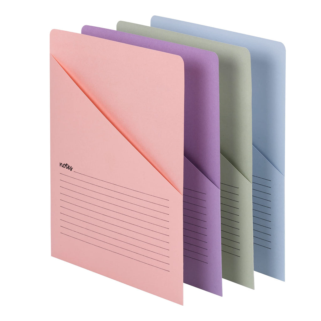 [Australia - AusPower] - Smead Organized Up Notes Slash File Jacket, Letter Size, Assorted Colors, 12 per Pack (75429) Pastel Colors 
