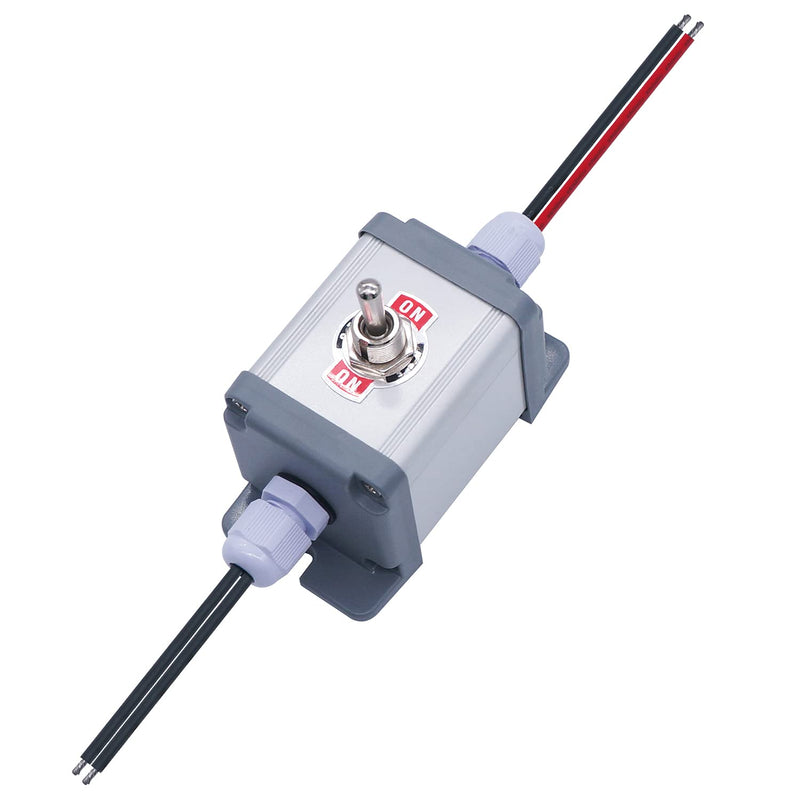 [Australia - AusPower] - TWTADE Momentary Polarity Reverse Switch Mount Box Control Motor Up down DC 12V 10A (ON)-Off-(ON) AC 110V-220V Rocker Toggle Boat Switch With Wire H-018 Momenatry 