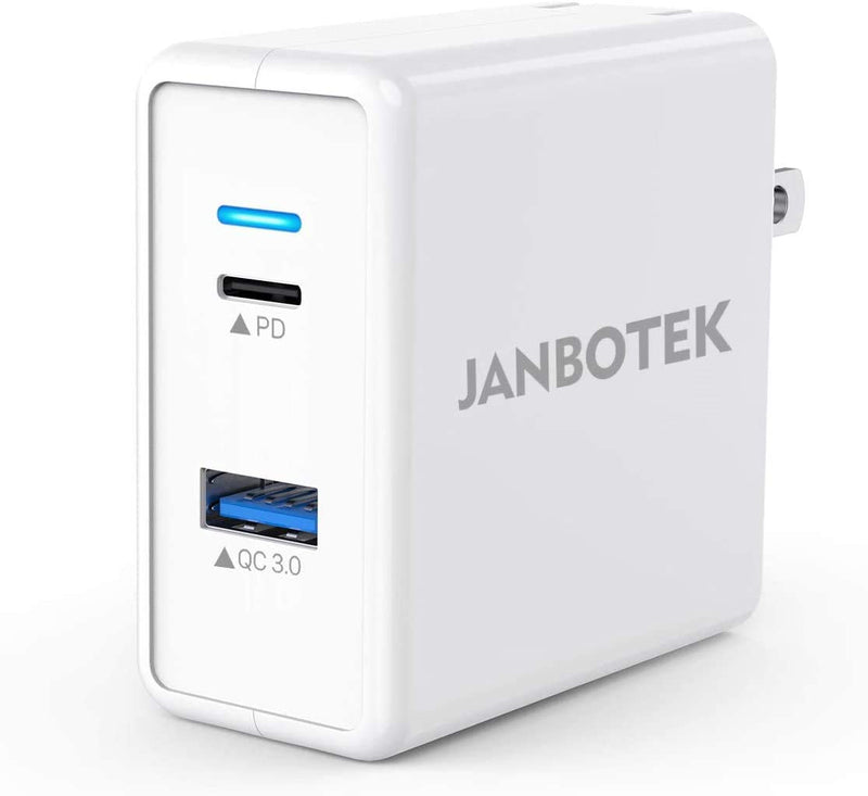 [Australia - AusPower] - USB C Charger JANBOTEK 30W 2-Port Fast Charger Adapter 