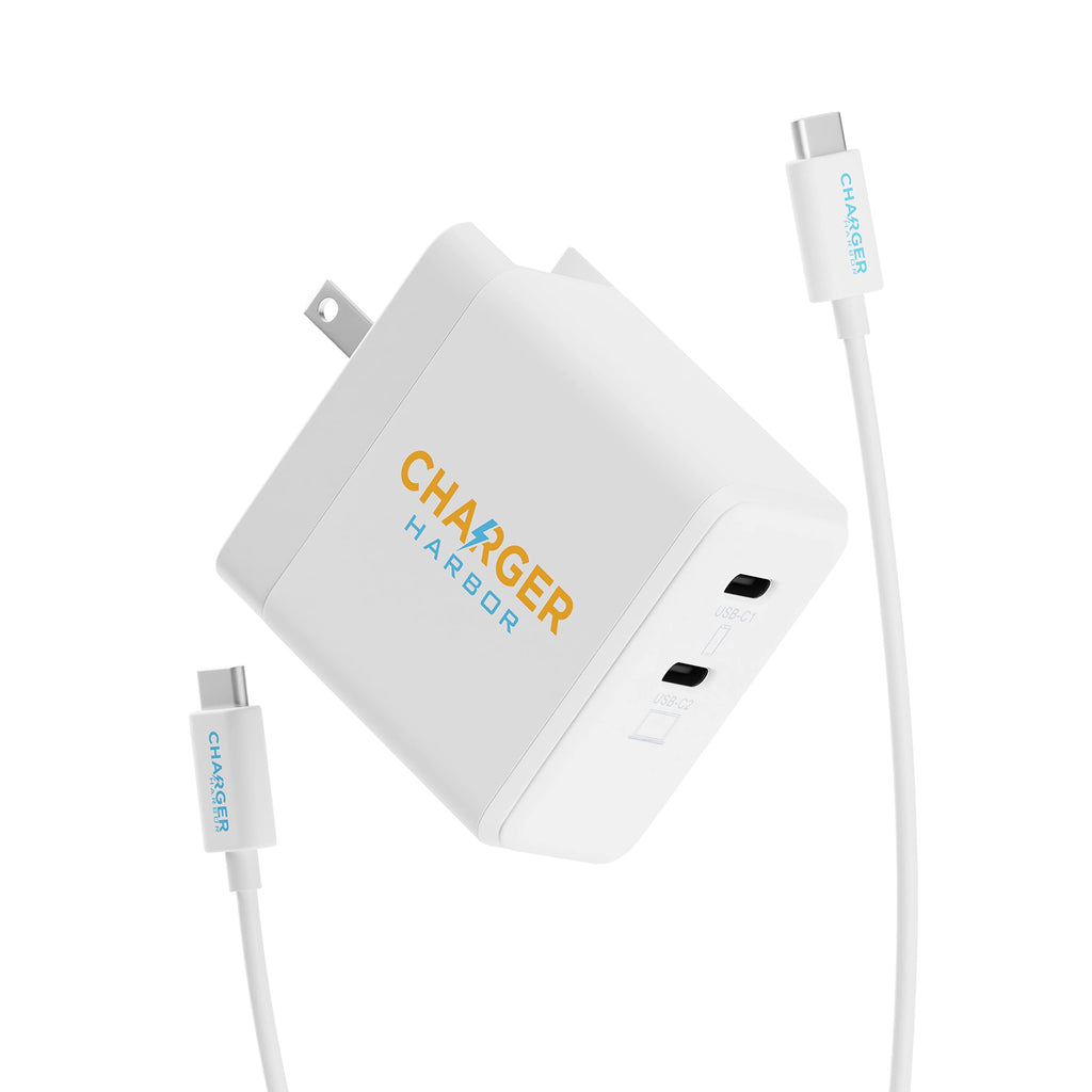 [Australia - AusPower] - USB-C MacBook Pro Air Charger, Charger Harbor SAIL01 65W Dual USB-C Power Delivery GaN PPS Wall Charger for iPhone 12 Pro Max, Galaxy S21, iPad Pro, Pixel, Switch 