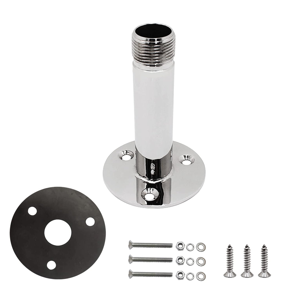 [Australia - AusPower] - Yanyu 1 Inch Marine VHF Antenna Mounts Base,316 Stainless Steel Base Mount for Boat Include Installation Accessories Screws and Rubber Gasket 