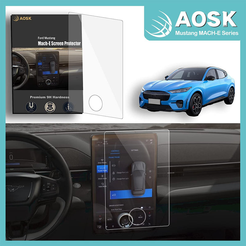 [Australia - AusPower] - AOSK for Mustang Mach-E Clear 9H HD Screen Protector Center Control Compatible with 2021 Mustang Mach-E Anti-Glare 