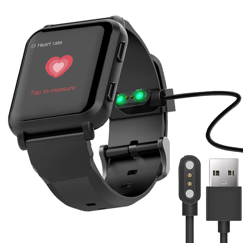[Australia - AusPower] - Compatible with 3Plus Vibe Plus Charger, Lamshaw Magnetic USB Charging Cable Replacement Charger Cable Compatible with 3Plus Vibe Plus/Vibe+ Smartwatch (Black) Black 