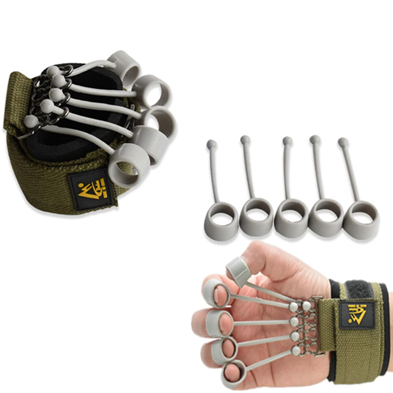 [Australia - AusPower] - SHXJHXC Finger Exercisers & Hand for Strength Grip Strengthener,Training with Alpha Gripz Trainer Stretcher, Strengthening Equipment for Wrist Physical Therapy Forearm Extensor (Green) Green 