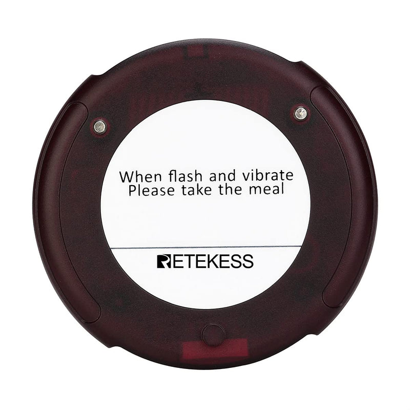 [Australia - AusPower] - Retekess TD163 Single Buzzer,Max 998 Beepers,31 Prompt Modes,Compatible Pager for Restaurant,Resorts,Church,Food Court 