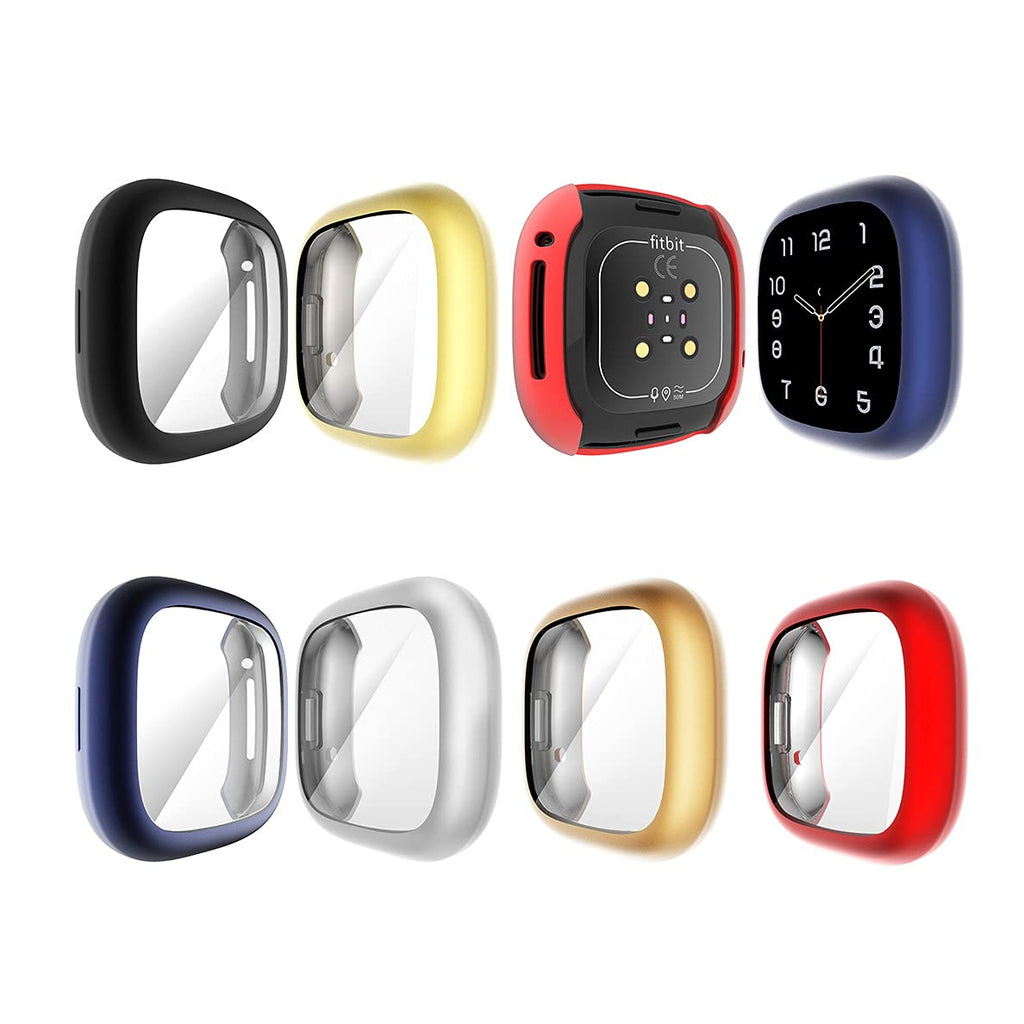 [Australia - AusPower] - Smart Watch Screen Protector for Fitbit versa 3,6 Pack Matte Plated Soft All-Around Protection Cover With Build-in Screen Decoration accessories For Wearable technology device Fitbit Versa 3 
