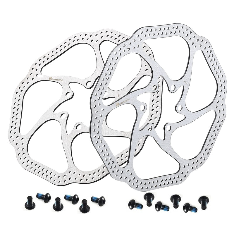 [Australia - AusPower] - D Dymoece 2 Pcs Bike Disc Brake Rotors with 12 Bolts 140mm/160mm/180mm/203mm for MTB Mountain Road Bicycle BMX Silver-H 160mm*2pcs 