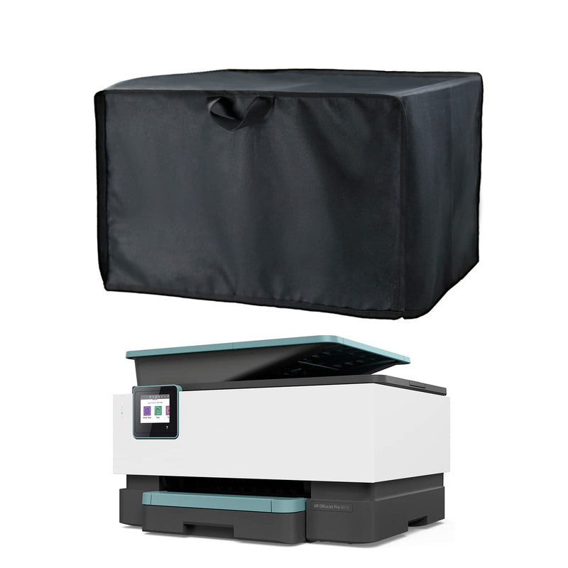 [Australia - AusPower] - TwoPone Printer Dust Cover for HP/Epson/Canon/Brother Wireless Printers, 20x16x12 Inch Universal Case Protector for Printers, 600D Waterproof Black Printer Covers 20"L x 16"W x 12"H 