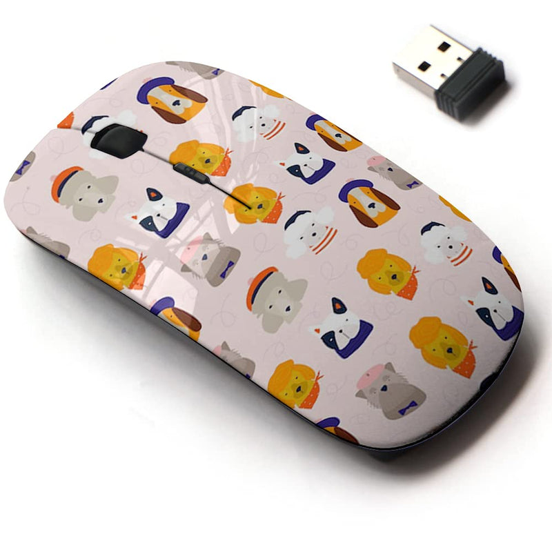 [Australia - AusPower] - 2.4G Wireless Mouse with Cute Pattern Design for All Laptops and Desktops with Nano Receiver - Various Dog Breeds French Dogs 